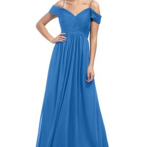 Azazie Aja Dress in Blue Jay